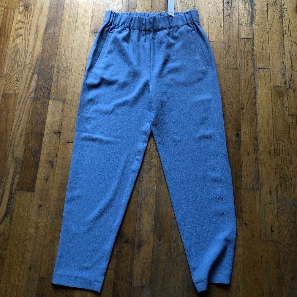 NWT Ganni blue crepe pants size 38